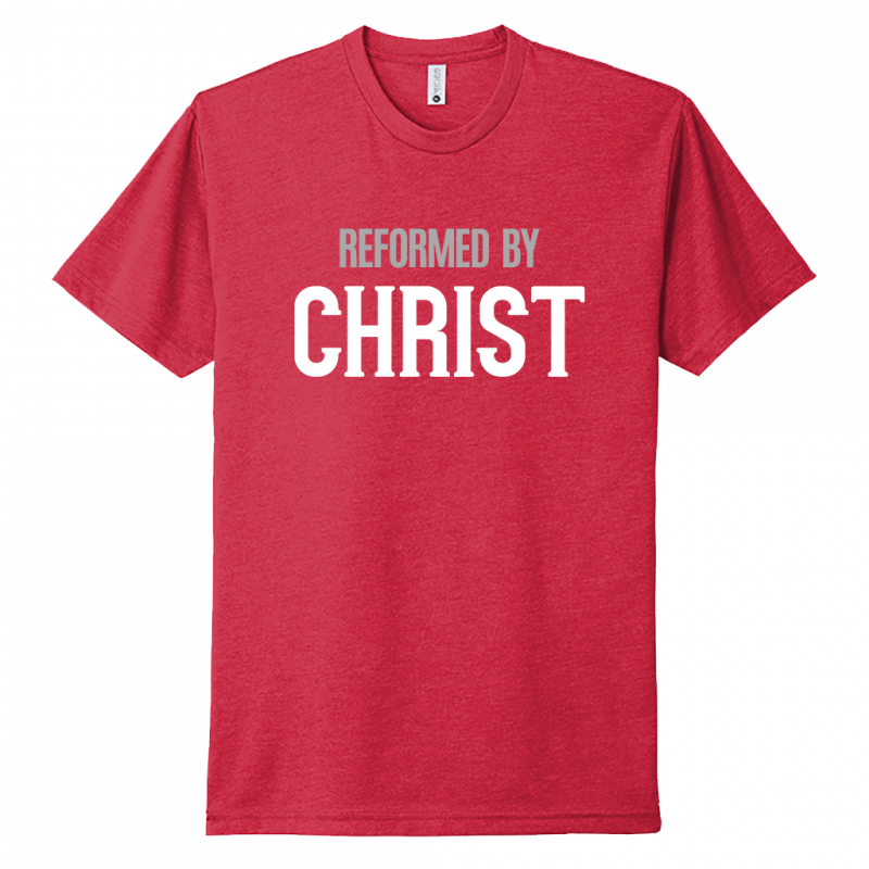Reformed By Christ White & Gray Design Unisex T-Shirt