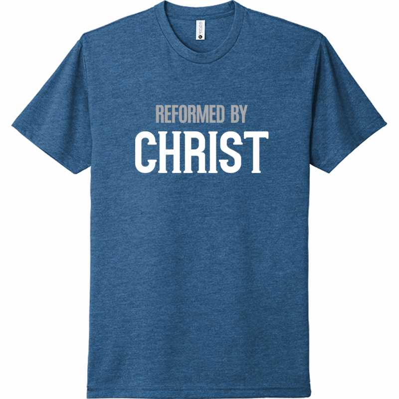 Reformed By Christ White & Gray Design Unisex T-Shirt