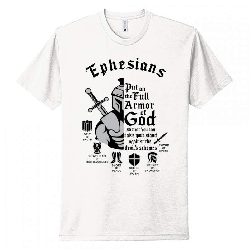 Armor of God Black & Gray Design Unisex T-Shirt