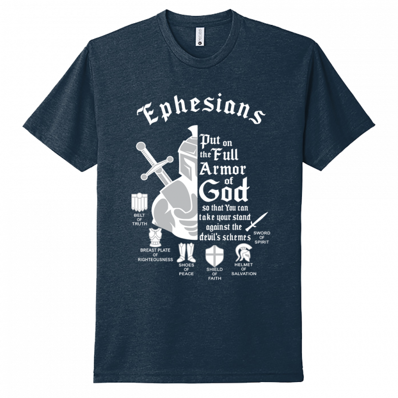 Armor of God White & Gray Design Unisex T-Shirt