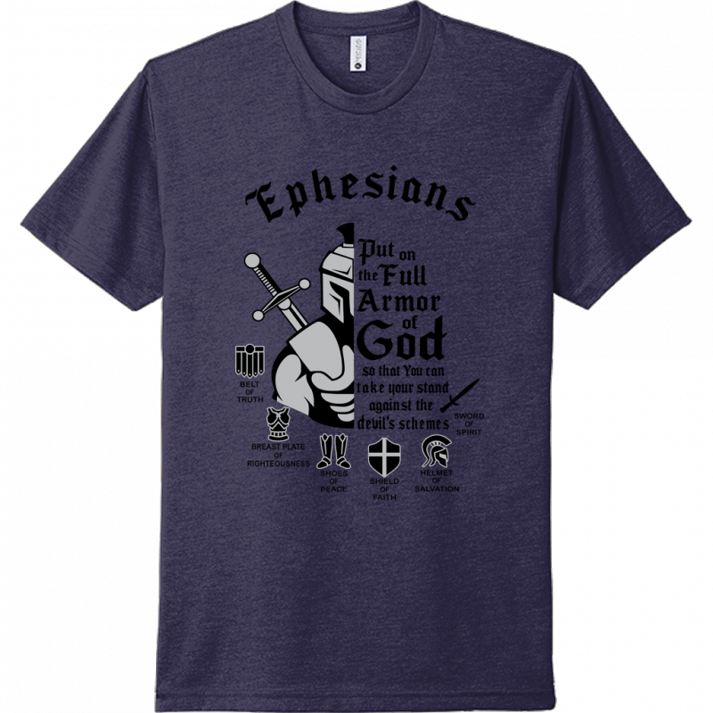 Armor of God Black & Gray Design Unisex T-Shirt