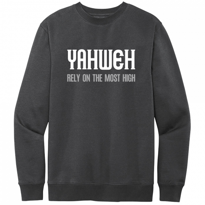 Yahweh Most High White & Gray Design Crewneck Sweatshirt