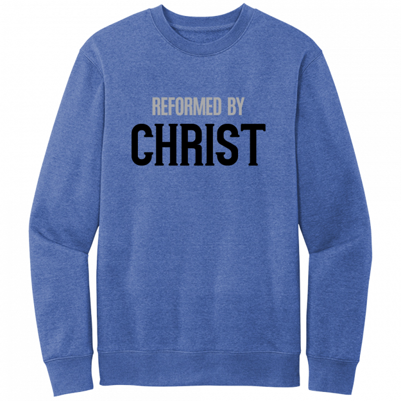Reformed By Christ Black & Gray Design Crewneck Sweatshirt