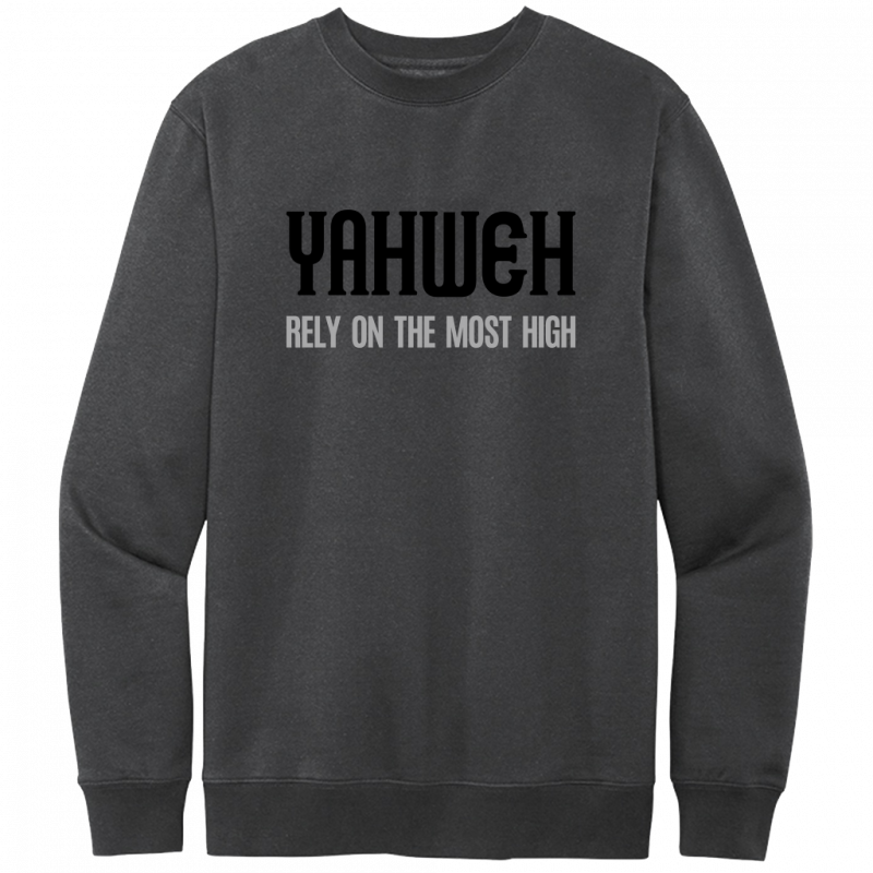 Yahweh Most High Black & Gray Design Crewneck Sweatshirt