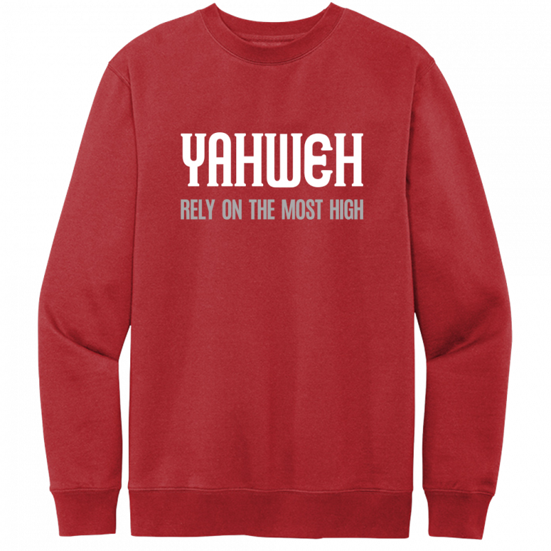 Yahweh Most High White & Gray Design Crewneck Sweatshirt