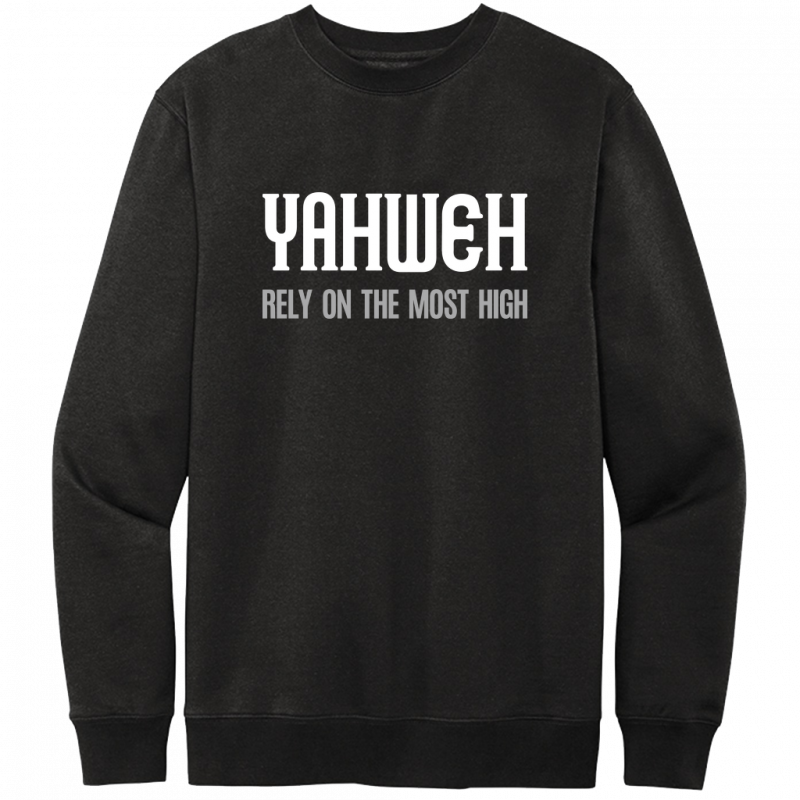 Yahweh Most High White & Gray Design Crewneck Sweatshirt