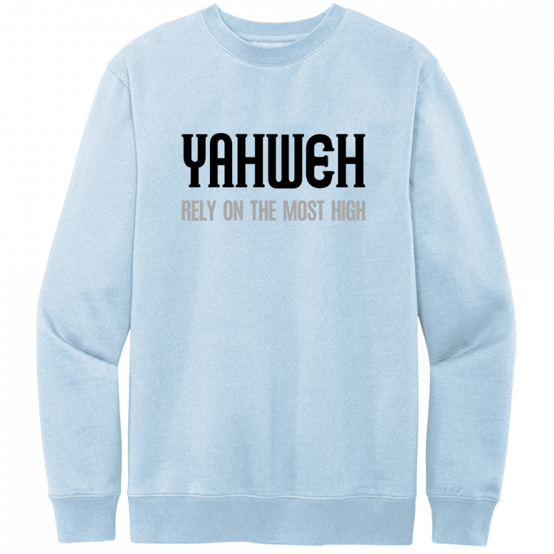 Yahweh Most High Black & Gray Design Crewneck Sweatshirt
