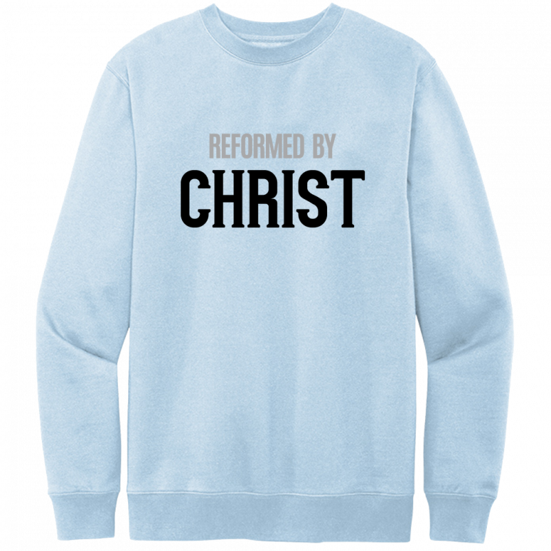 Reformed By Christ Black & Gray Design Crewneck Sweatshirt