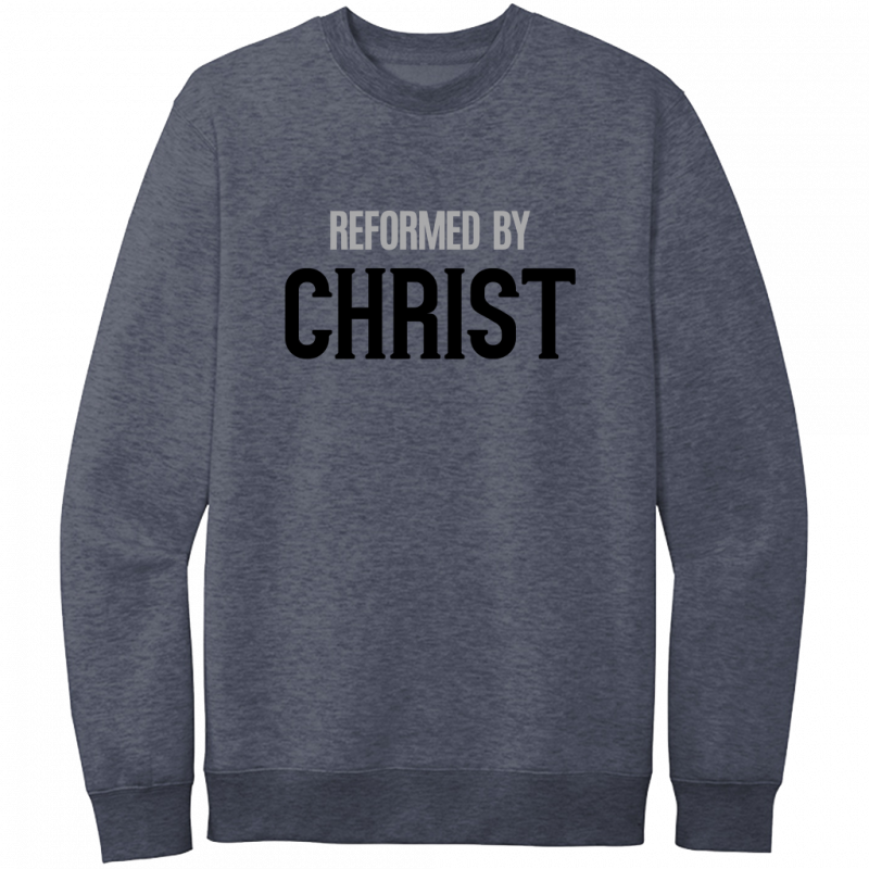 Reformed By Christ Black & Gray Design Crewneck Sweatshirt