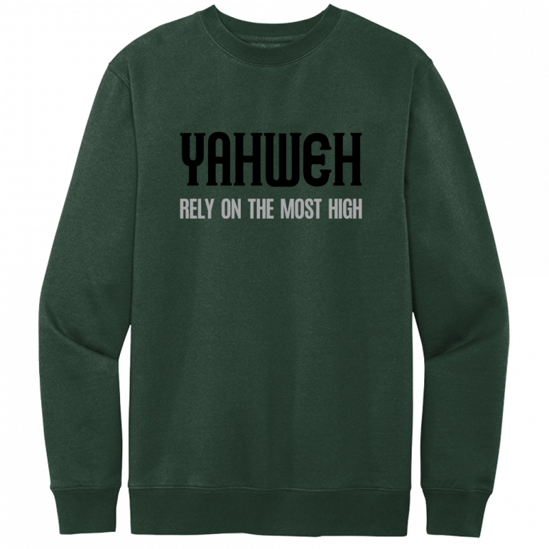 Yahweh Most High Black & Gray Design Crewneck Sweatshirt