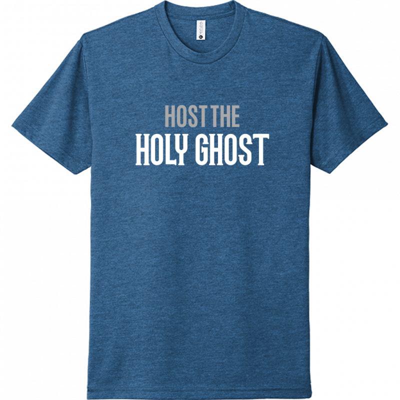 Host The Holy Ghost White & Gray Design Unisex T-Shirt