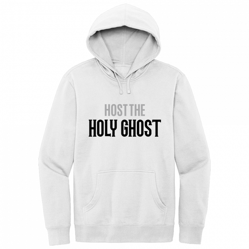 Host The Holy Ghost Black & Gray Design Hoodie Sweatshirt