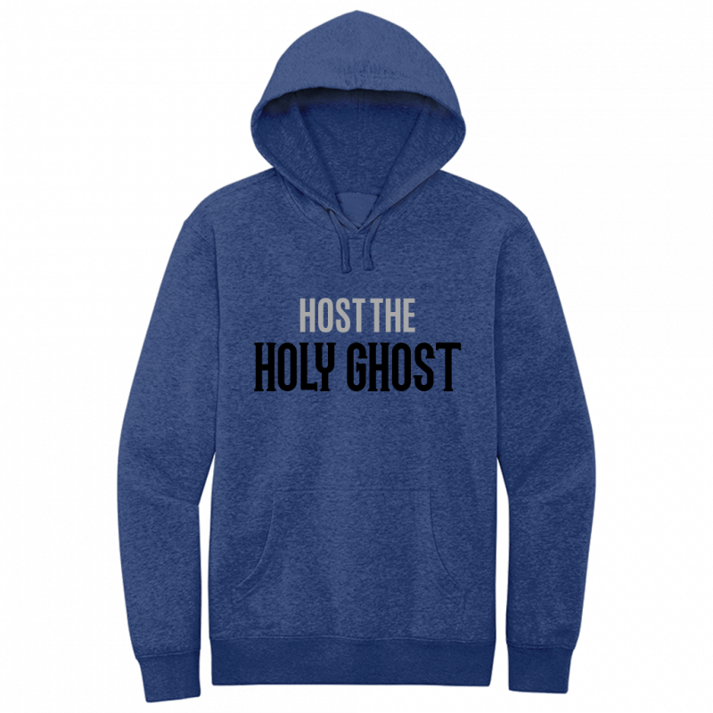 Host The Holy Ghost Black & Gray Design Hoodie Sweatshirt