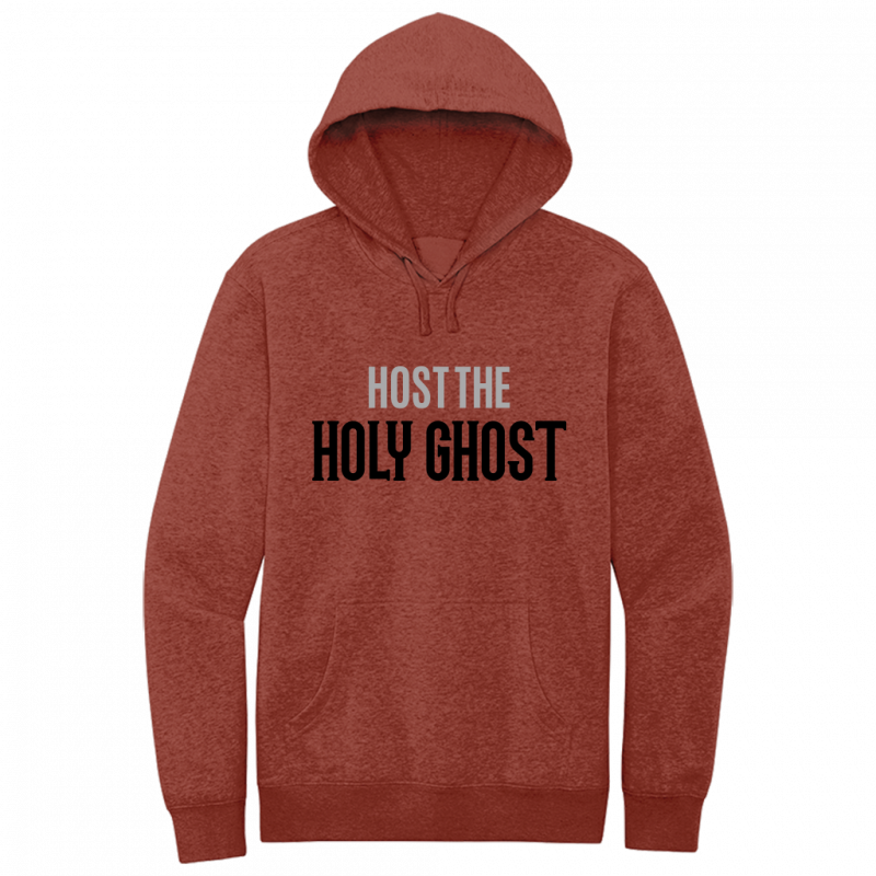 Host The Holy Ghost Black & Gray Design Hoodie Sweatshirt