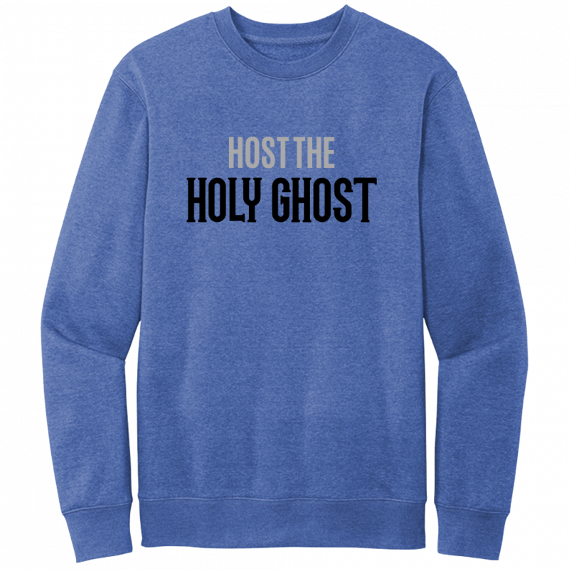 Host The Holy Ghost Black & Gray Design Crewneck Sweatshirt