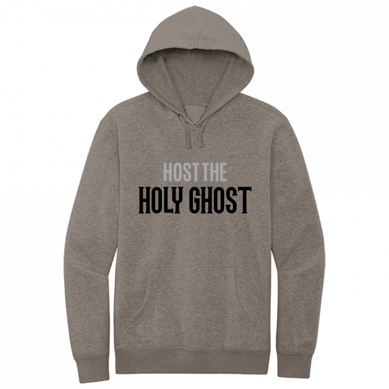 Host The Holy Ghost Black & Gray Design Hoodie Sweatshirt