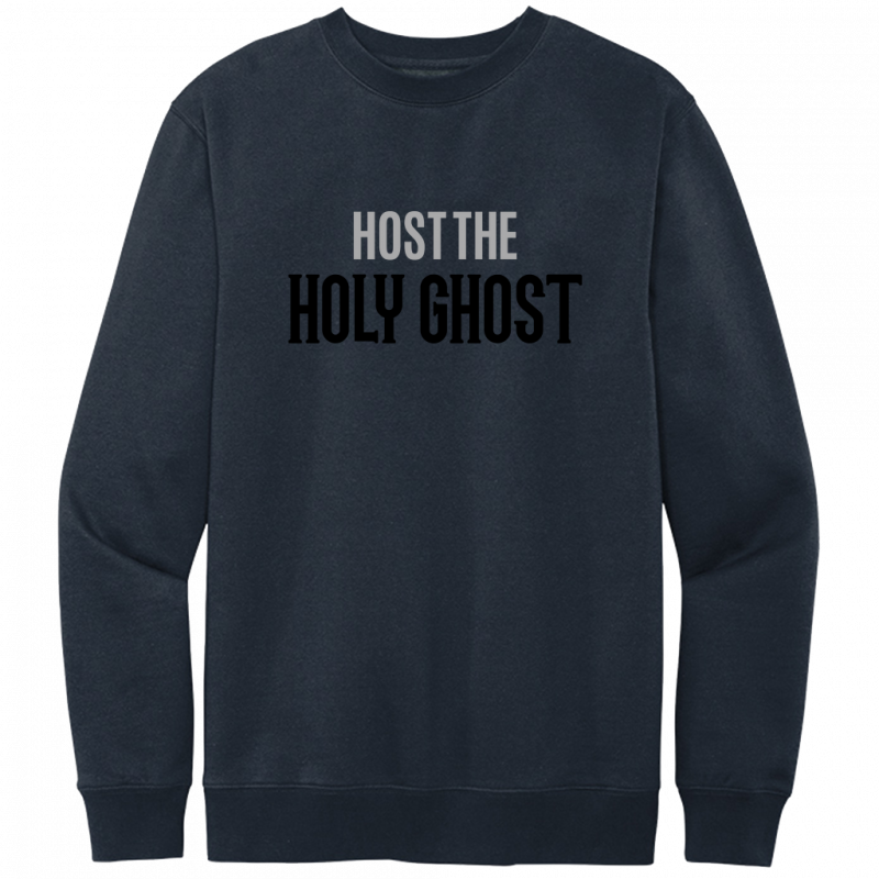 Host The Holy Ghost Black & Gray Design Crewneck Sweatshirt