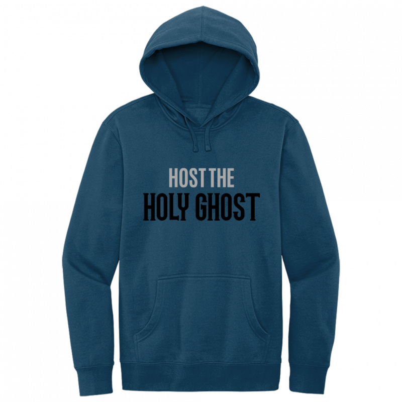 Host The Holy Ghost Black & Gray Design Hoodie Sweatshirt