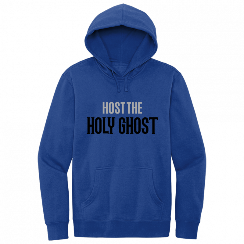 Host The Holy Ghost Black & Gray Design Hoodie Sweatshirt