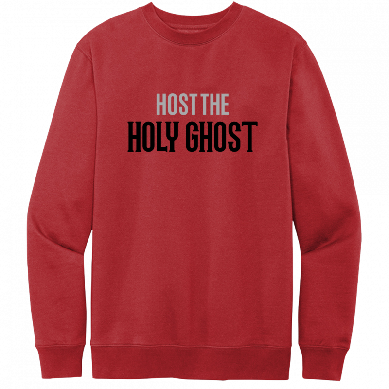 Host The Holy Ghost Black & Gray Design Crewneck Sweatshirt
