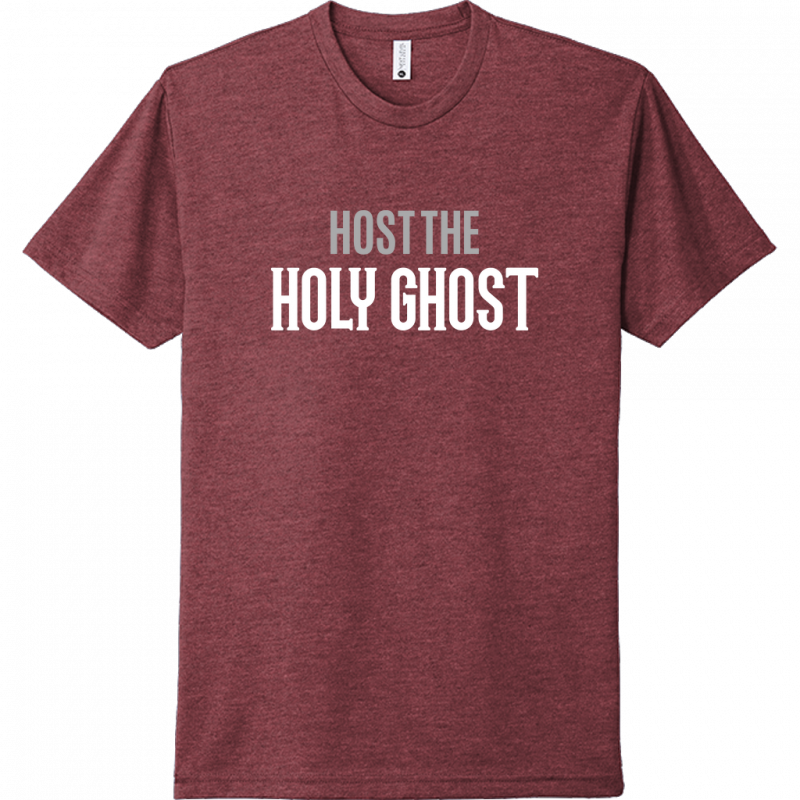 Host The Holy Ghost White & Gray Design Unisex T-Shirt