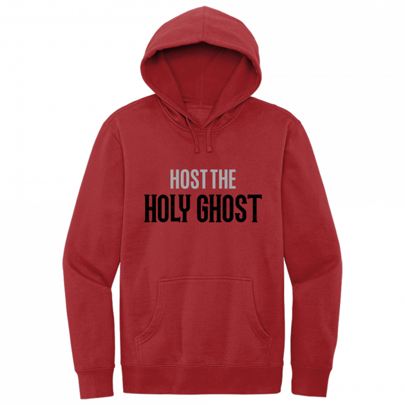 Host The Holy Ghost Black & Gray Design Hoodie Sweatshirt