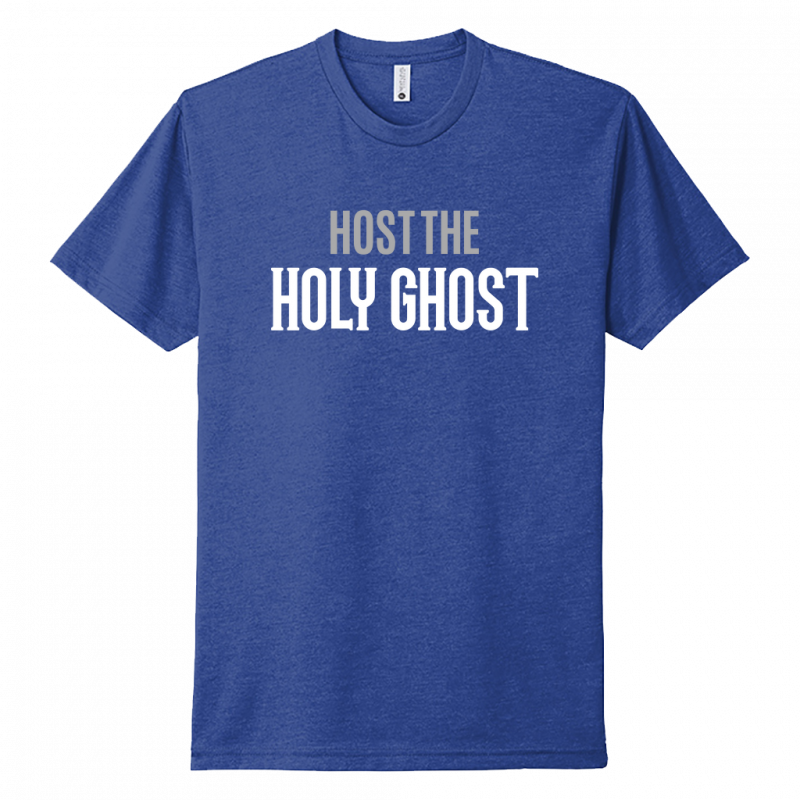Host The Holy Ghost White & Gray Design Unisex T-Shirt