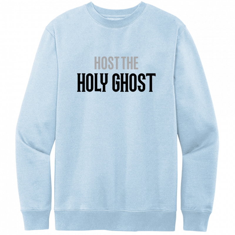Host The Holy Ghost Black & Gray Design Crewneck Sweatshirt