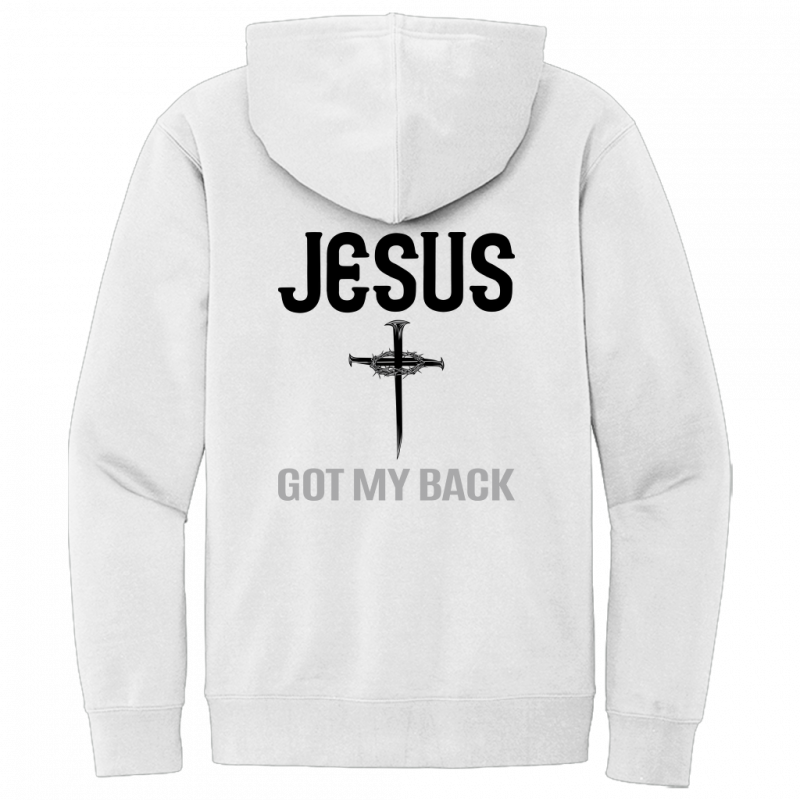 Jesus Got My Back Black Design Hoodie Sweatshirt