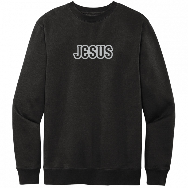 Jesus Gray Design Crewneck Sweatshirt