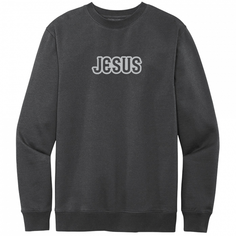 Jesus Gray Design Crewneck Sweatshirt
