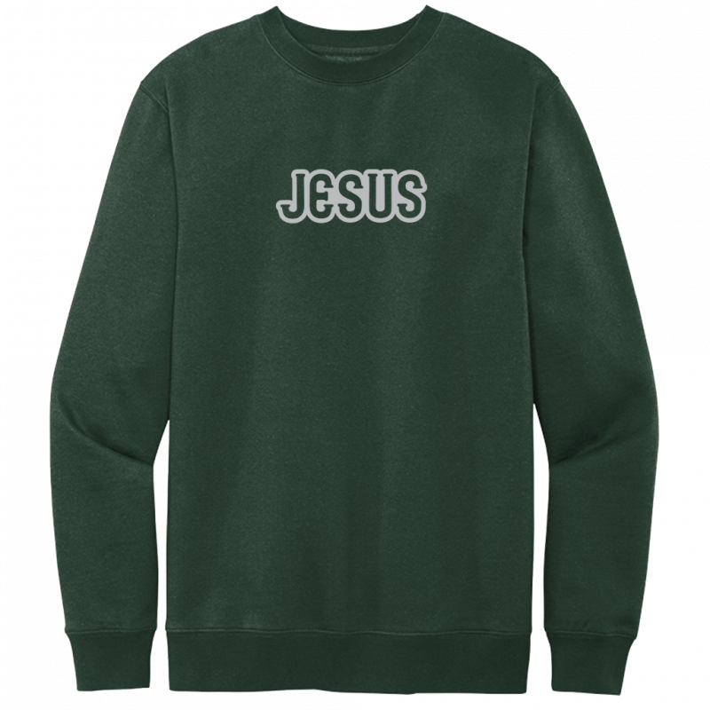 Jesus Gray Design Crewneck Sweatshirt
