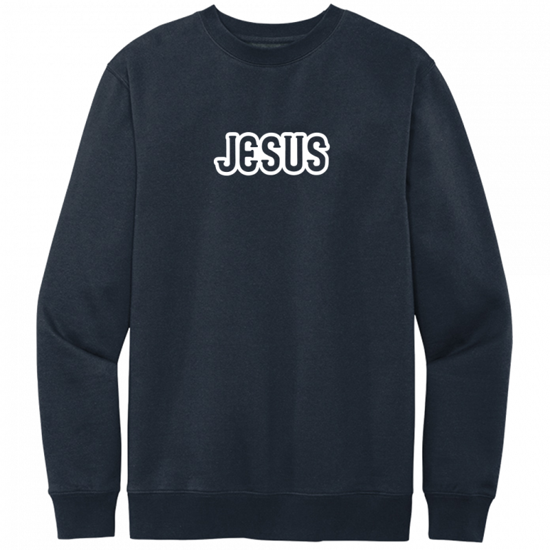 Jesus White Design Crewneck Sweatshirt