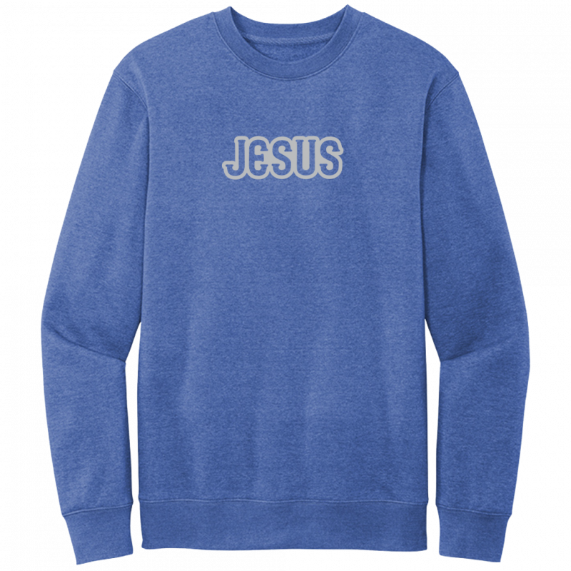 Jesus Gray Design Crewneck Sweatshirt