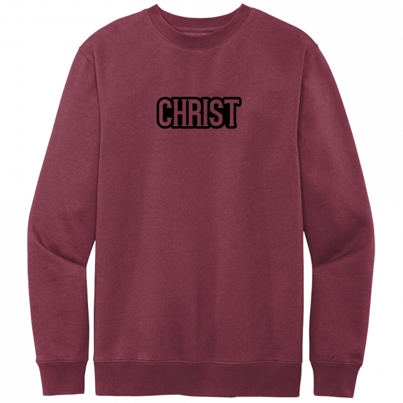 Christ Black Design Crewneck Sweatshirt