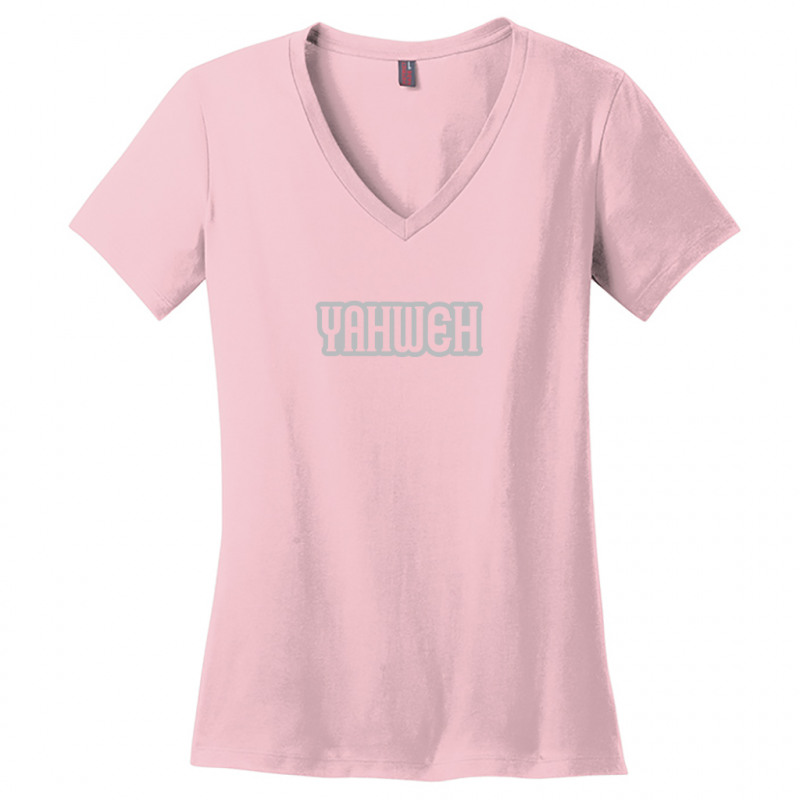 Yahweh Gray Design Woman's V-Neck