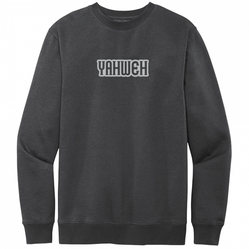 Yahweh Gray Design Crewneck Sweatshirt