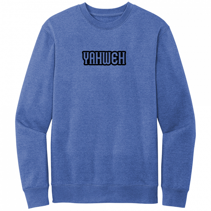 Yahweh Black Design Crewneck Sweatshirt