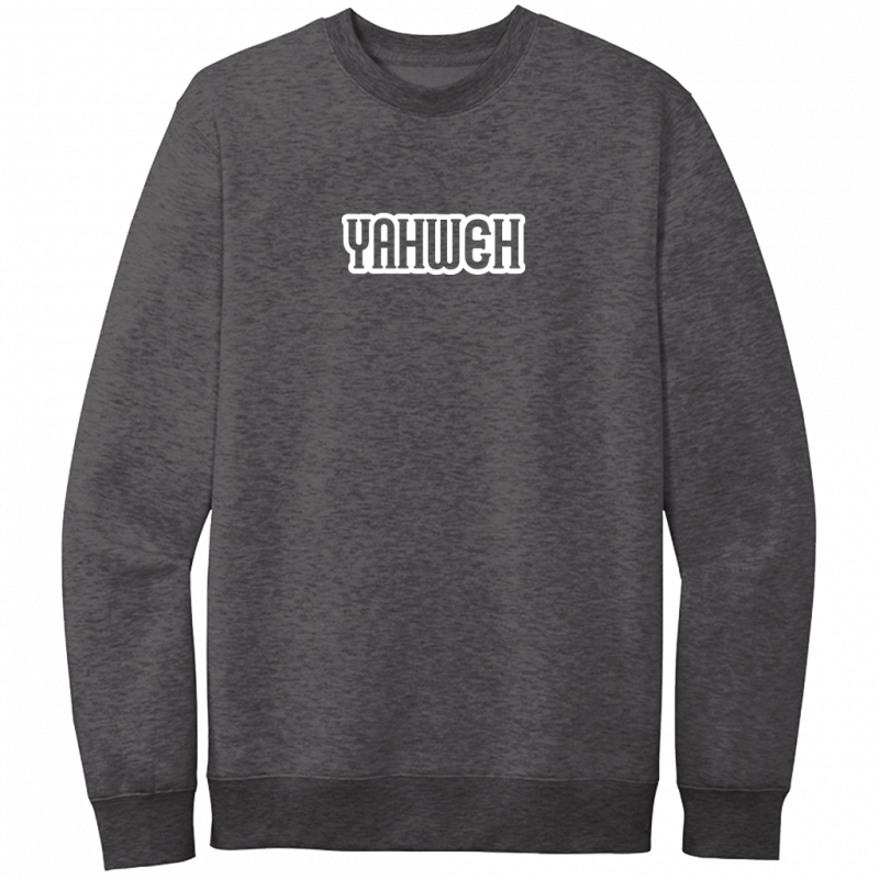 Yahweh White Design Crewneck Sweatshirt