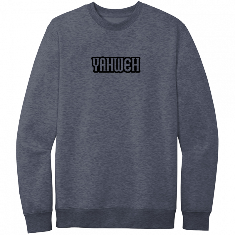 Yahweh Black Design Crewneck Sweatshirt