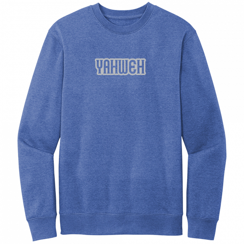 Yahweh Gray Design Crewneck Sweatshirt