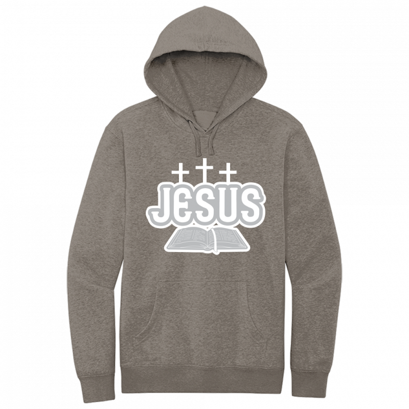 Jesus Bible White & Gray Design Hoodie Sweatshirt