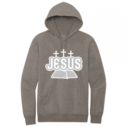 Jesus Bible White & Gray Design Hoodie Sweatshirt