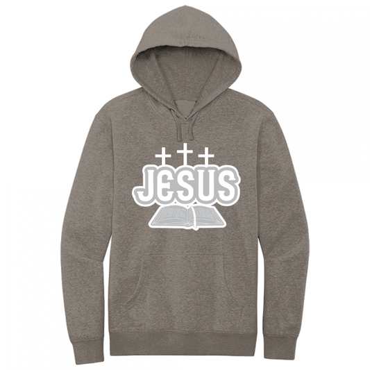 Jesus Bible White & Gray Design Hoodie Sweatshirt