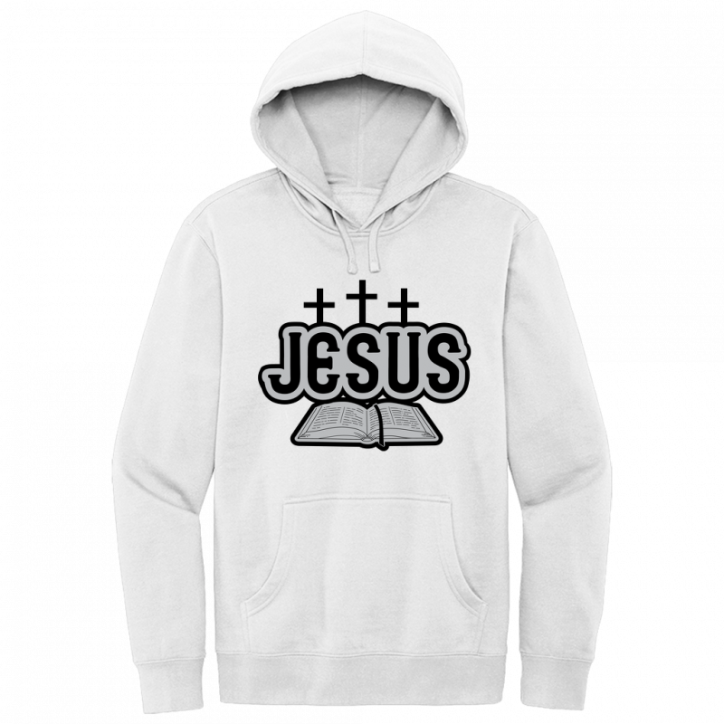 Jesus Bible Black & Gray Design Hoodie Sweatshirt