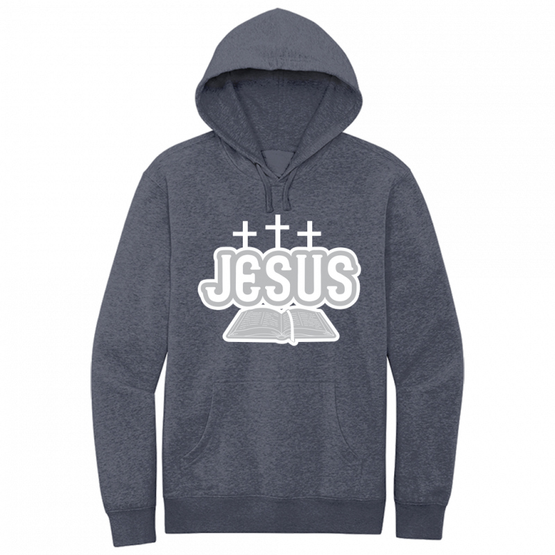 Jesus Bible White & Gray Design Hoodie Sweatshirt