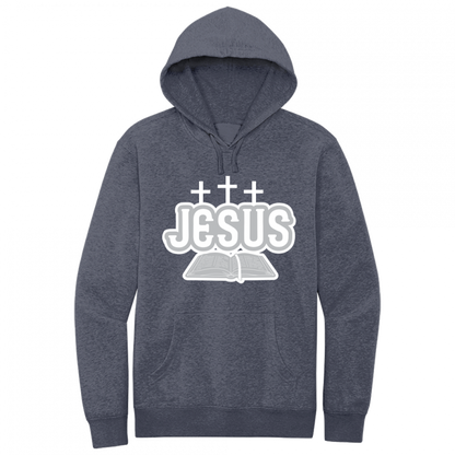 Jesus Bible White & Gray Design Hoodie Sweatshirt