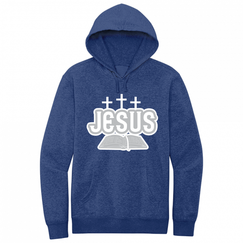 Jesus Bible White & Gray Design Hoodie Sweatshirt