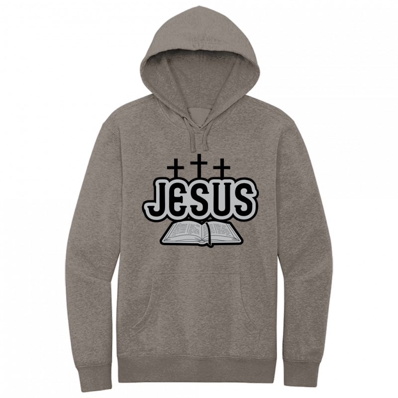 Jesus Bible Black & Gray Design Hoodie Sweatshirt