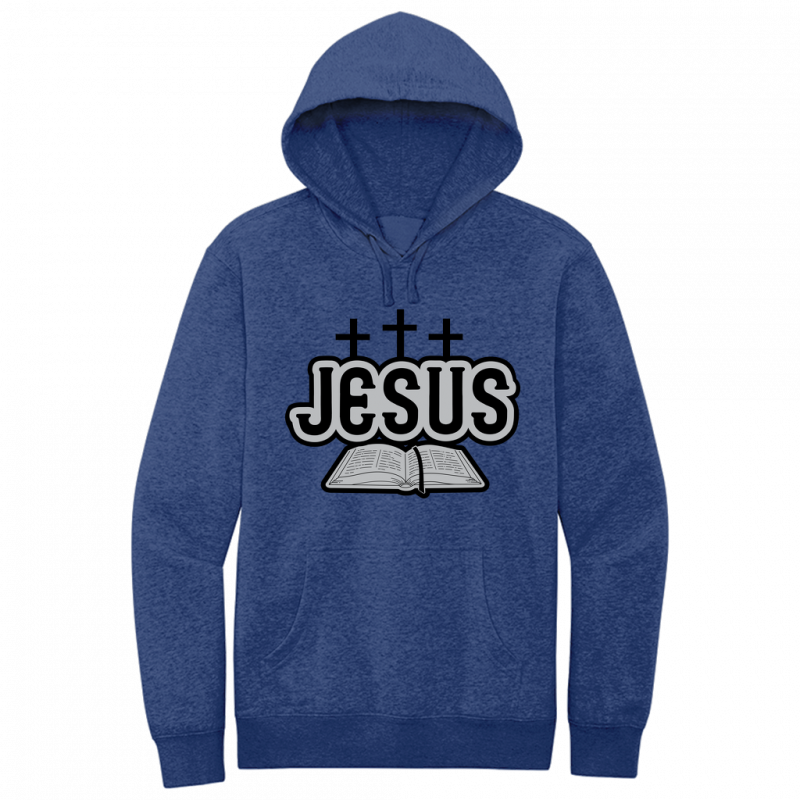 Jesus Bible Black & Gray Design Hoodie Sweatshirt